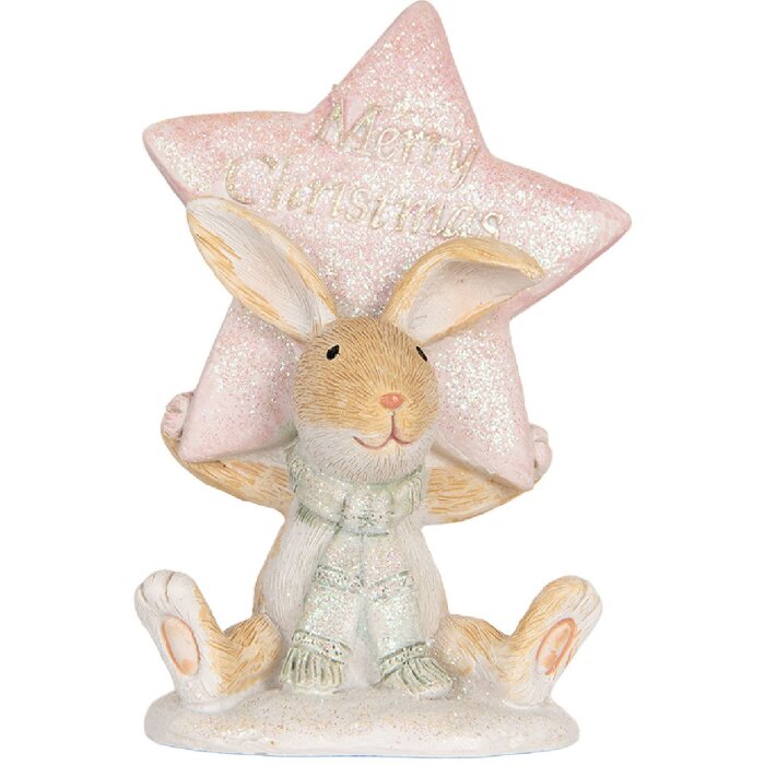 Clayre & Eef 6PR5884 Dekorativní zajíc 8x5x11 cm