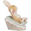 Clayre & Eef 6PR5885 Dekorace Králík 8x6x9 cm hnědo-bílá