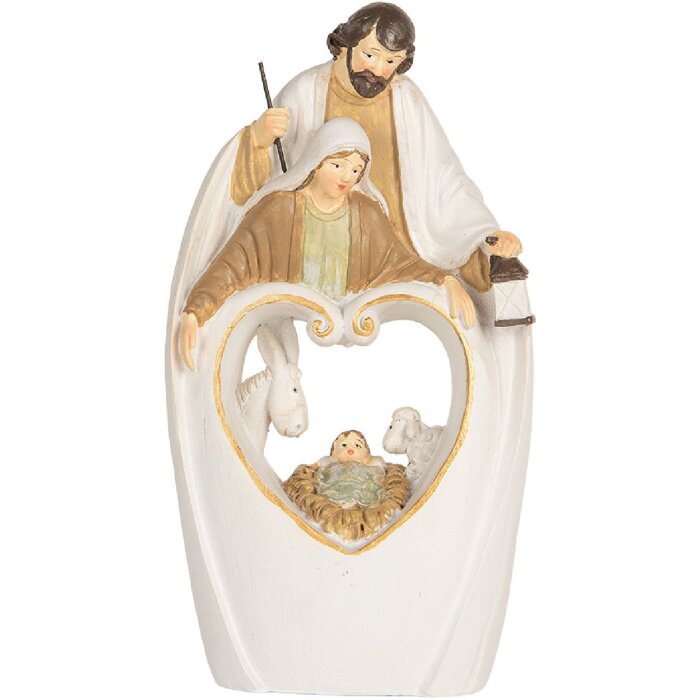 Clayre & Eef 6PR5892 Vánoční skupinka 12x6x22 cm béžová/hnědá