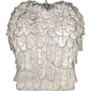 Clayre & Eef Vánoční skupina 12x6x13 cm stříbrná/bílá