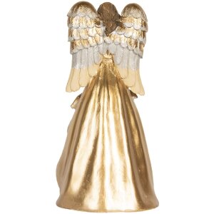 Clayre & Eef 6PR5897 Vánoční skupina 16x13x31 cm béžová & bílá