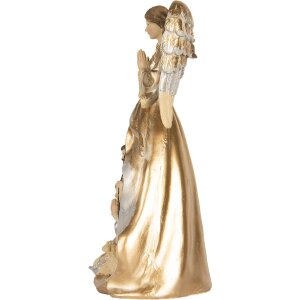 Clayre & Eef 6PR5897 Vánoční skupina 16x13x31 cm béžová & bílá