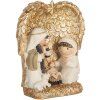 Clayre & Eef Vánoční skupinka 12x6x13 cm zlatá/bílá