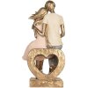 Clayre & Eef 6PR5901 Dekorace sedící pár 14x12x28 cm zlatá/růžová