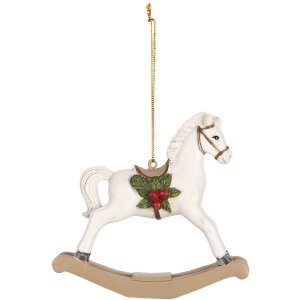 Clayre & Eef 6PR5903 Závěsná dekorace Houpací kůň 12x4x11 cm