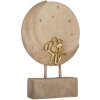 Clayre & Eef Dekorace pár na měsíci 18x5x26 cm béžovo-zlatá