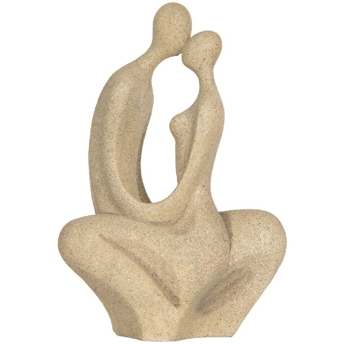 Clayre & Eef Dekorativní sedící pár béžový 16x8x25 cm