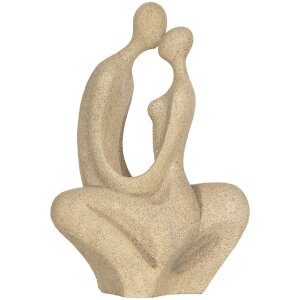 Clayre & Eef Dekorativní sedící pár béžový 16x8x25 cm