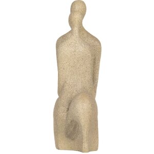 Clayre & Eef Dekorativní sedící pár béžový 16x8x25 cm