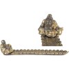 Clayre & Eef Držák na kadidlo Buddha stříbrno-zlatý 33x8x7 cm