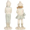 Clayre & Eef 6PR5917 Vánoční dekorace pro děti (2ks) 5x4x11 cm Bílá/Zelená