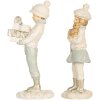 Clayre & Eef 6PR5917 Vánoční dekorace pro děti (2ks) 5x4x11 cm Bílá/Zelená