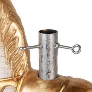 Clayre & Eef Vánoční stojan na stromek 73x21x61 cm bílo-zlatý