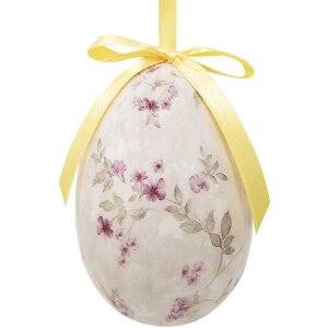 Clayre & Eef 65910 Sada 6 závěsných dekorací ve tvaru vejce 7x10 cm
