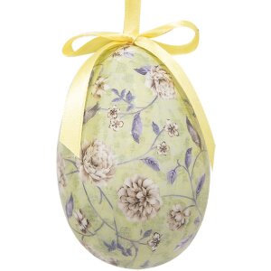 Clayre & Eef 65910 Sada 6 závěsných dekorací ve tvaru vejce 7x10 cm