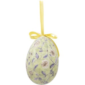 Clayre & Eef 65910 Sada 6 závěsných dekorací ve tvaru vejce 7x10 cm