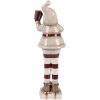 Clayre & Eef Dekorace Santa Claus béžovo-červená 8x7x23 cm