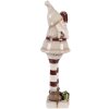Clayre & Eef Dekorace Santa Claus béžovo-červená 8x7x23 cm