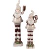 Clayre & Eef Dekorace Santa Claus béžovo-červená 8x7x23 cm