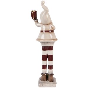 Clayre & Eef Dekorace Santa Claus 9x8x30 cm béžovo-červená