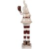 Clayre & Eef Dekorace Santa Claus 9x8x30 cm béžovo-červená