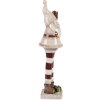 Clayre & Eef Dekorace Santa Claus 9x8x30 cm béžovo-červená