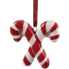 Clayre & Eef 6CE2262 Vánoční závěs Cukrová hůl 6x2x8 cm červeno/bílá