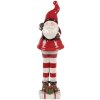 Clayre & Eef Dekorace Santa Claus 7x7x23 cm červená/bílá