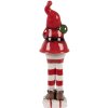 Clayre & Eef Dekorace Santa Claus 7x7x23 cm červená/bílá