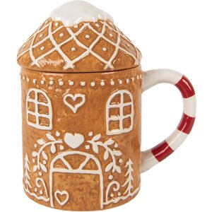 Clayre & Eef Hrnek s víkem 450ml 14x10x15cm