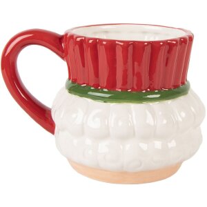 Clayre & Eef Hrnek 350 ml, 14x11x10 cm, Dolomitová keramika