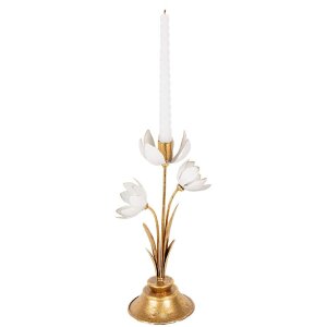 Clayre & Eef Svícen 16x11x30 cm Zlatý /...