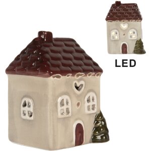 Clayre & Eef Dekorační domeček s LED 7x6x10 cm...