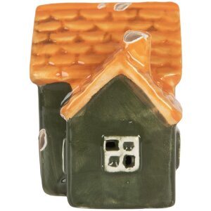 Clayre & Eef Dekorační domeček s LED 8x6x8 cm