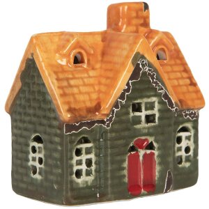 Clayre & Eef Dekorativní domeček s LED 8x5x8 cm