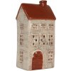 Clayre & Eef Svícen Dům 12x8x24 cm Béžovo-hnědý