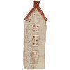 Clayre & Eef Svícen Dům 12x8x24 cm Béžovo-hnědý