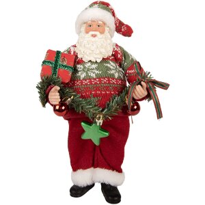 Clayre & Eef 66357 Dekorace Santa Claus 16x11x27 cm