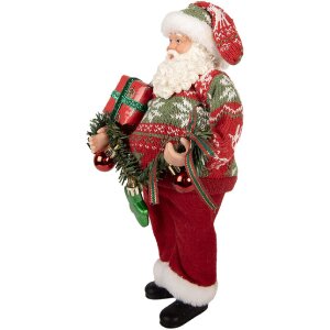 Clayre & Eef 66357 Dekorace Santa Claus 16x11x27 cm
