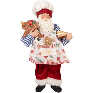 Clayre & Eef 66359 Dekorace Santa Claus 15x10x26 cm