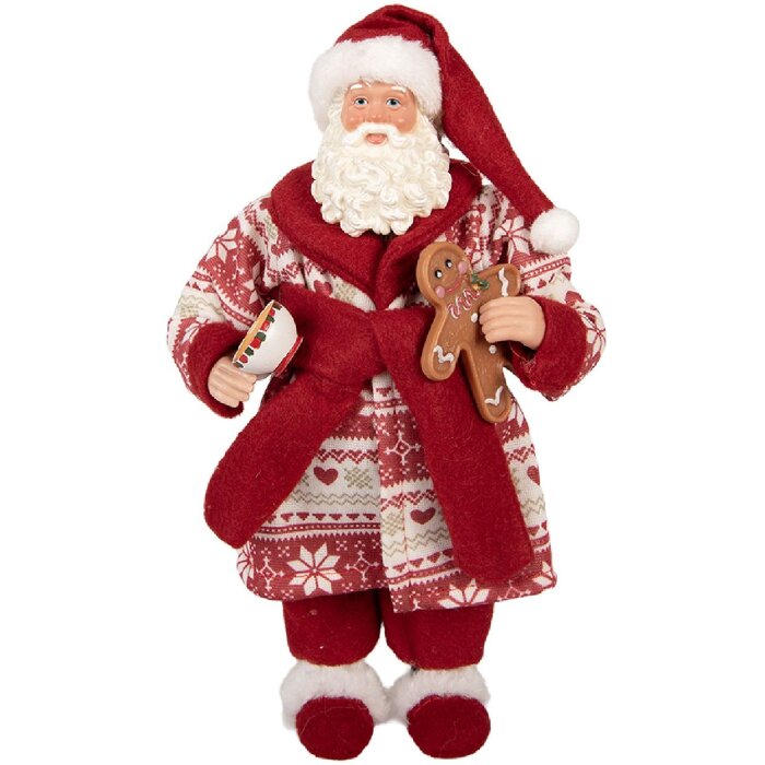 Clayre & Eef 66360 Dekorace Santa Claus 15x11x28 cm