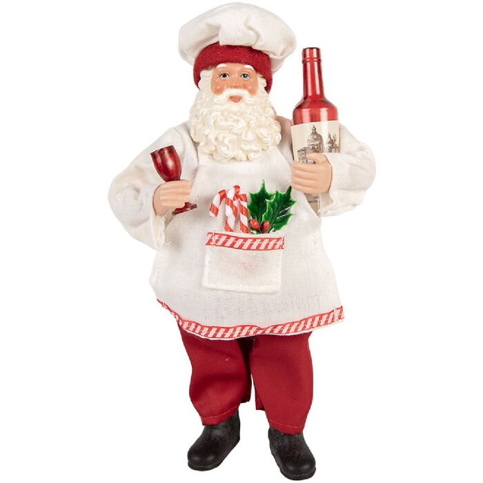 Clayre & Eef 66361 Vánoční dekorace Santa Claus 15x10x27 cm