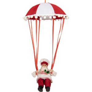 Clayre & Eef 66363 Vánoční dekorace Santa Claus 25x25x55 cm