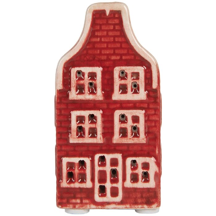 Clayre & Eef Dekorativní domeček s LED 4x4x8 cm