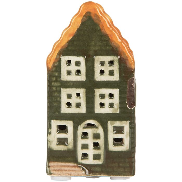 Clayre & Eef Dekorace Dům s LED 4x4x8 cm