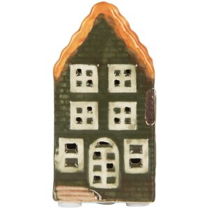 Clayre & Eef Dekorace Dům s LED 4x4x8 cm