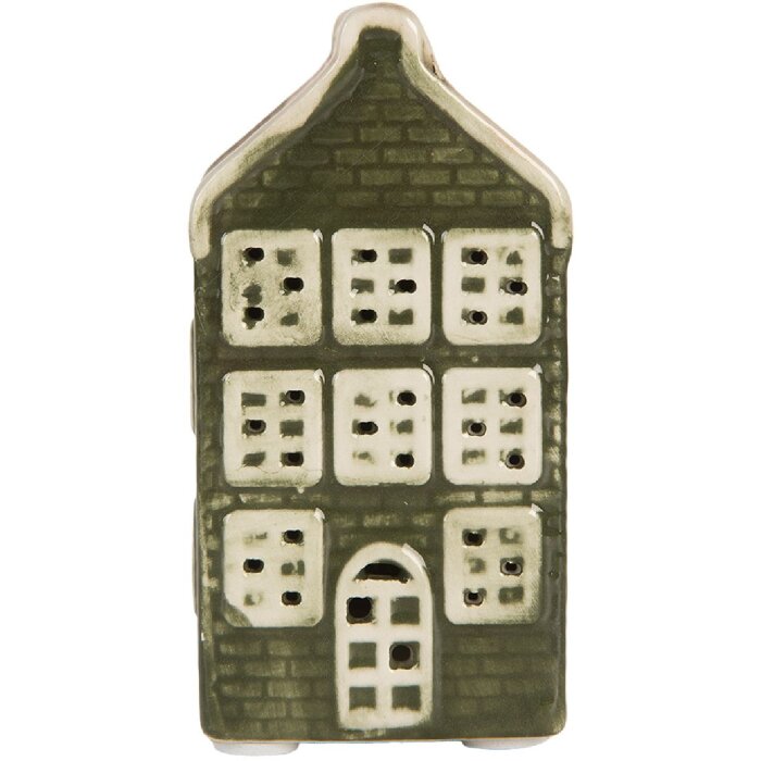 Clayre & Eef Dekorace domeček s LED 4x4x8 cm