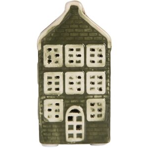 Clayre & Eef Dekorace domeček s LED 4x4x8 cm