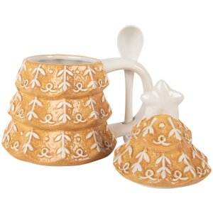 Clayre & Eef Hrnek s víkem a lžičkou 350 ml