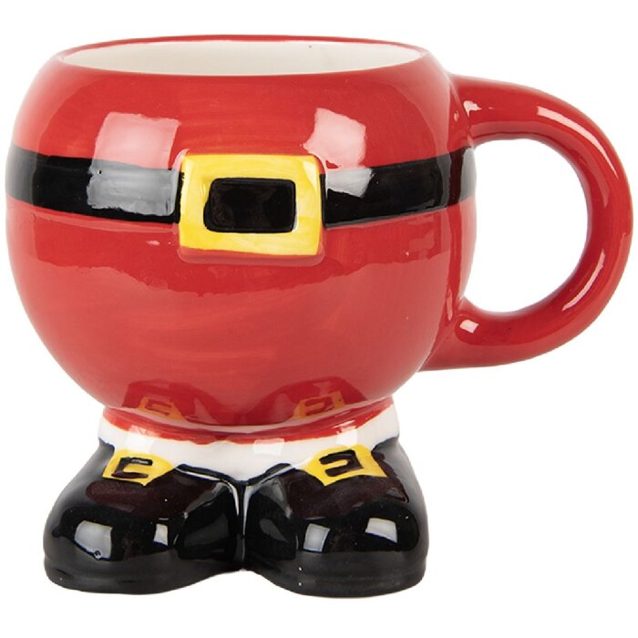 Clayre & Eef Hrnek 400 ml, 14x11x11 cm, Dolomitová keramika